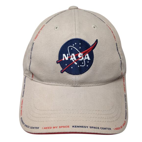 NASA I Need My Space Strapback Hat Beige One Size American Needle - Picture 1 of 10